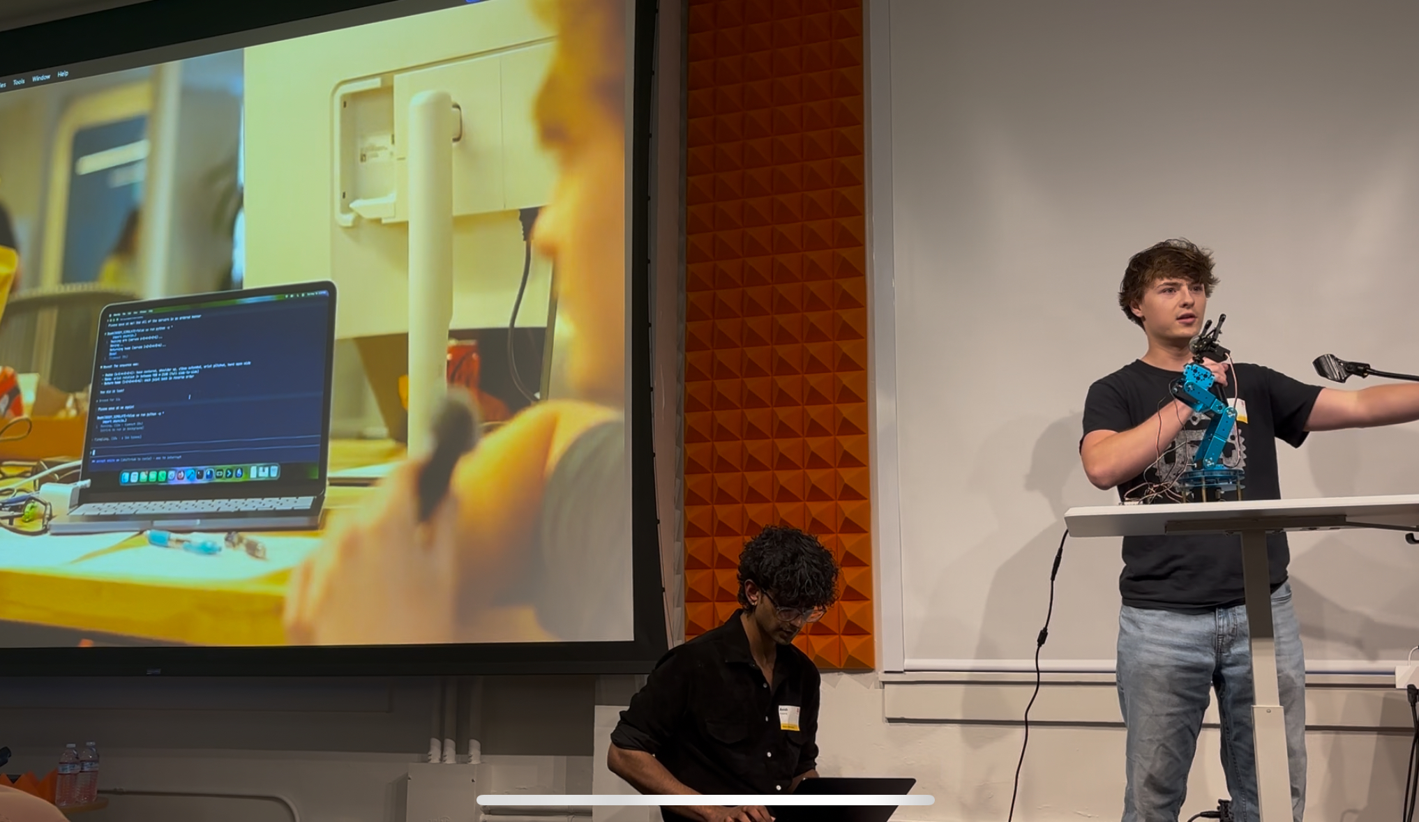 Jake pitching at the YC GStack Hackathon