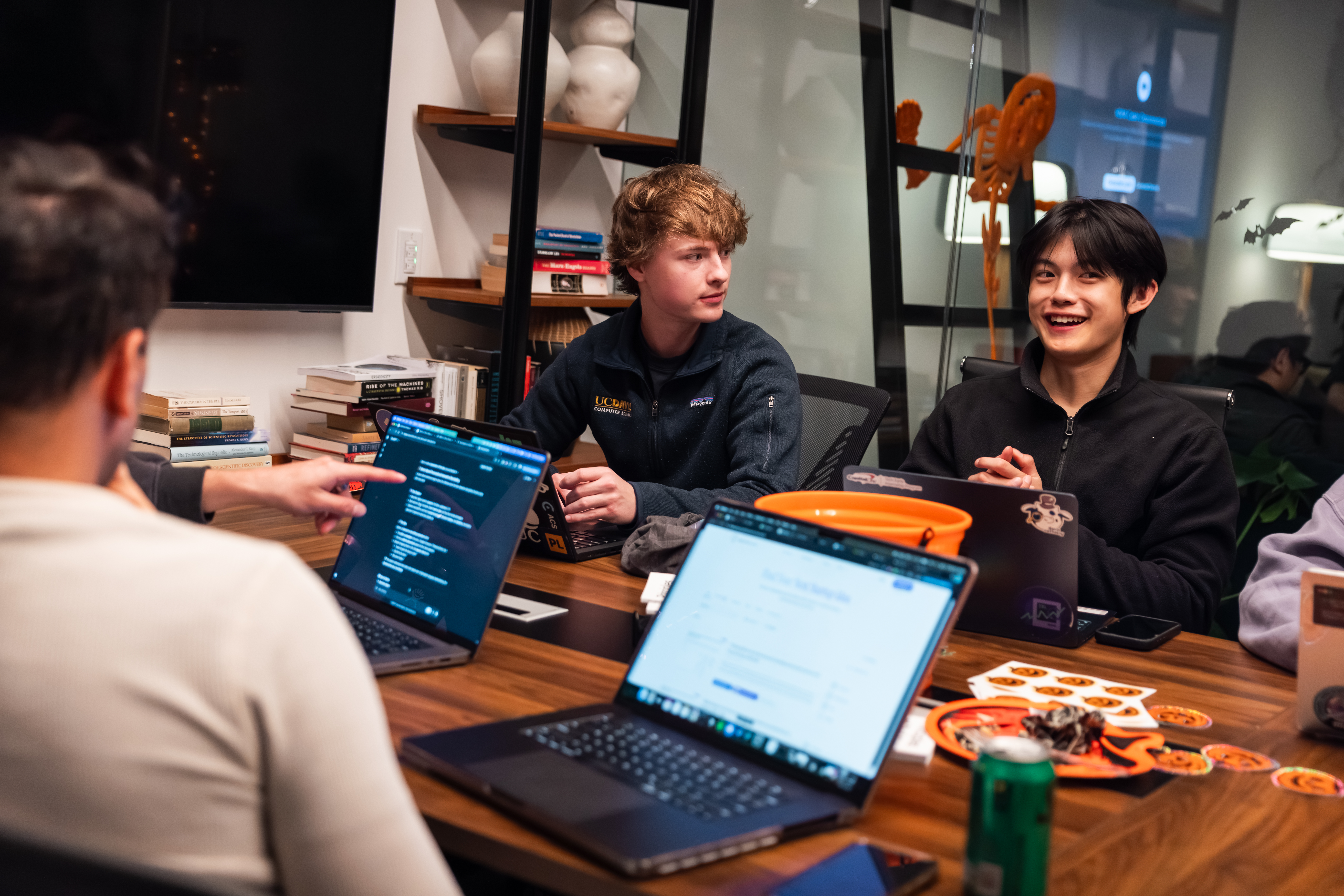 Jake Roggenbuck and Ben at Vibe Code Hackathon